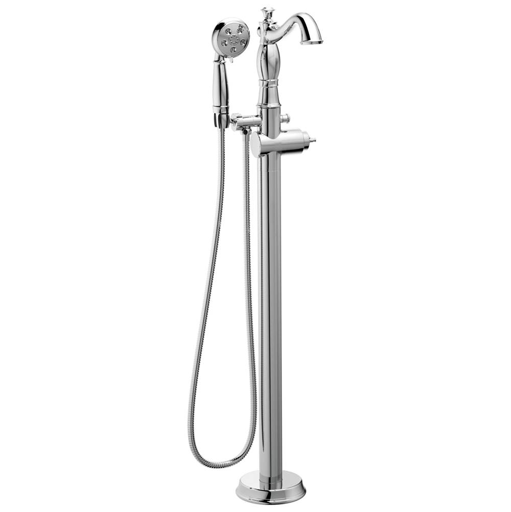 Delta Faucet Cassidy™ Single Handle Floor Mount Tub Filler Trim with Hand Shower - Less Handle