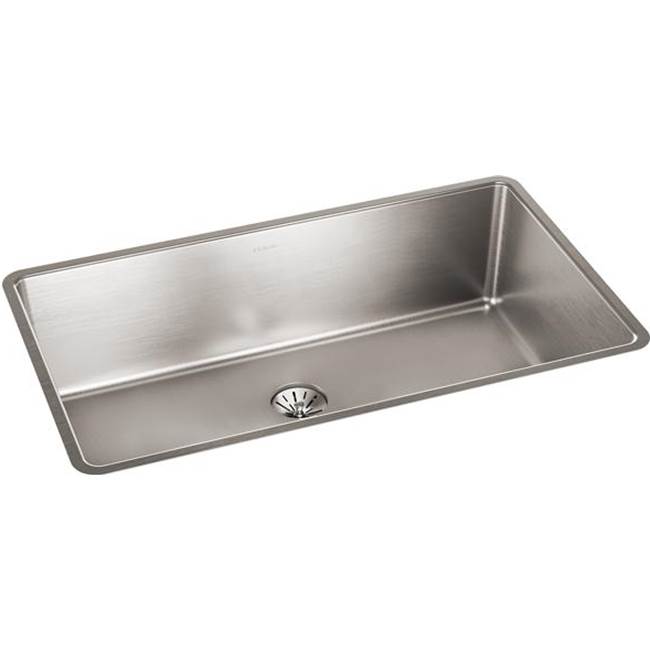 Elkay Reserve Selection Elkay Lustertone Iconix 16 Gauge Stainless Steel 32-1/2'' x 19-1/2'' x 9'', Single Bowl Undermount Sink with Perfect Drain