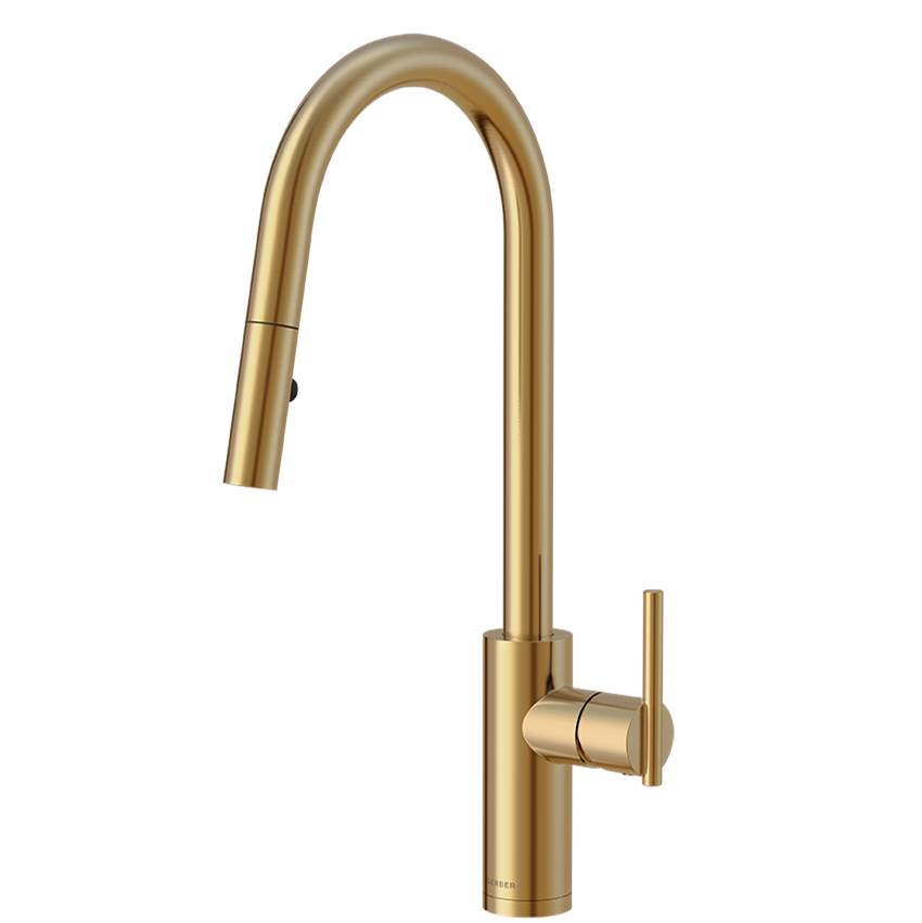 Gerber Plumbing Parma Cafe Pull-Down Kitchen Faucet w/ SnapBack Retraction 1.75gpm Brushed Bronze