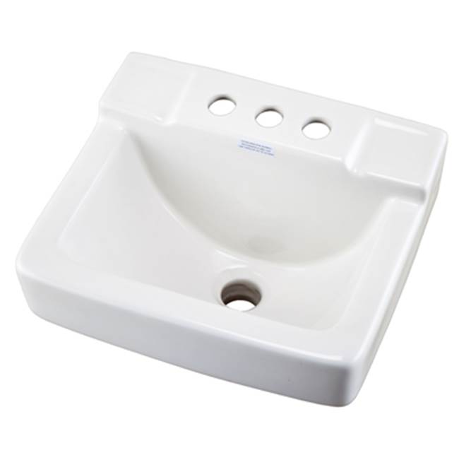 Gerber Plumbing West Point Wall Hung Lav 14x12 4''CC White