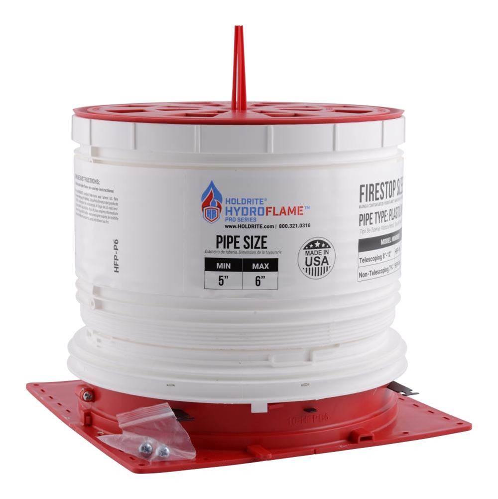 HoldRite Holdrite Hydroflame Pro Series Fire Stop Telescoping Deck Sleeve 5''-6'' Plastic Or Metal Pipe 7-1/2'' - 11-3/4'' Tall