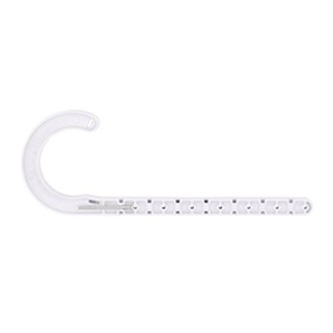 HoldRite 1-1/2-In - 1-1/2-In Dia J-Hook Plastic Adjustable Pipe Hanger, 9.875-In Length, White