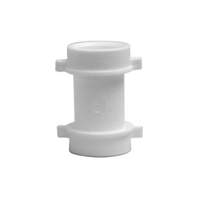 JB Products 1-1/2'' Slip Joint Coupling White PVC
