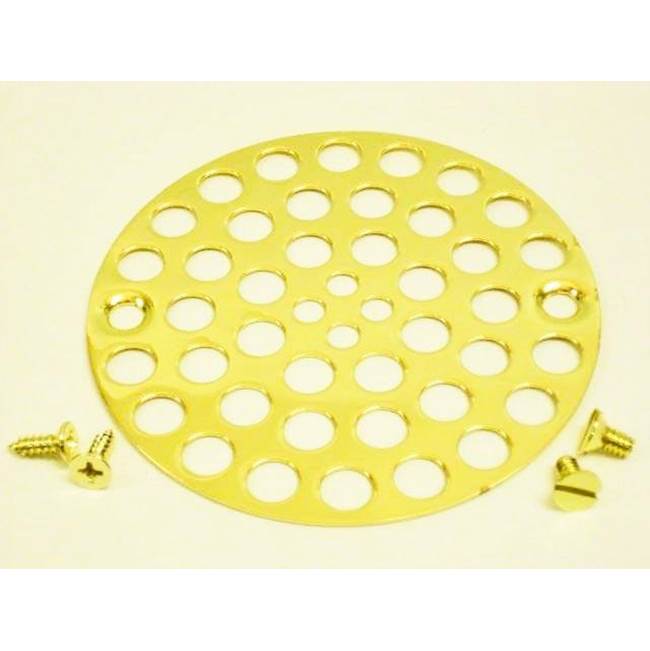 JB Products Shower Strainer 2 Screws 3-3/8'' Holes PVD Polished Brass