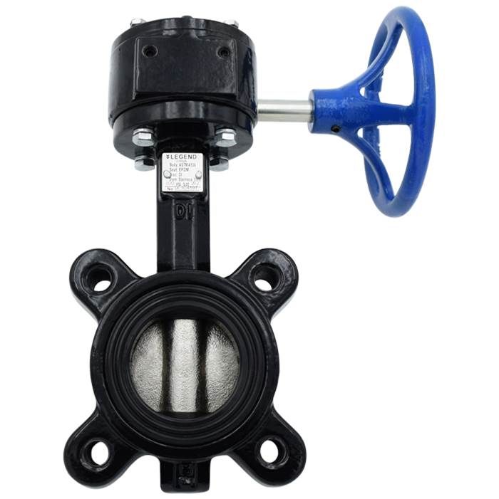 Legend Valve 2-1/2 T-365DI-G Ductile Iron Lug Type Butterfly Valve, Ductile Iron Disc, Gear Operated-EPDM