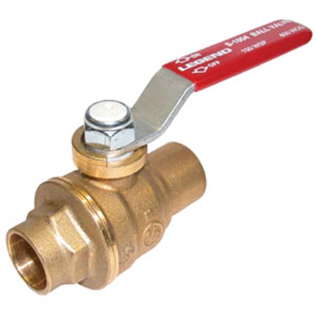 Legend Valve 1-1/2 S-1004 Forged Brass Large Pattern Full Port Ball Valve, with Cubic Ball