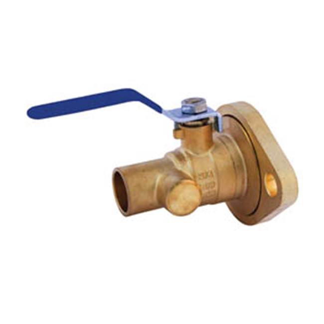 Legend Valve 1-1/4 S2011RFLG Forged Brass Isolation Ball Valve with Rotating Flange, Sweat x Flange w/o Purge