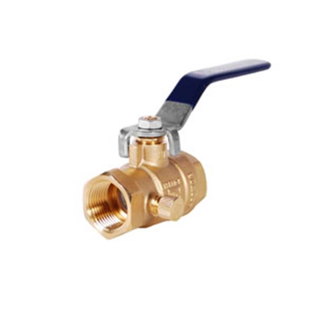 Legend Valve 1'' T-2102NL No Lead, DZR Forged Brass Full Port Ball Valve with Drain