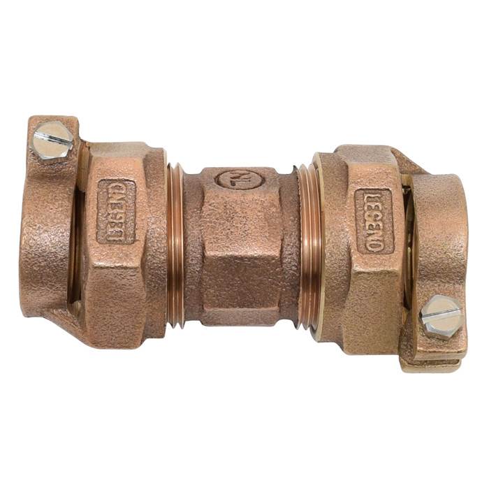 Legend Valve 3/4'' x 1'' T-4325NL No Lead Bronze Pack Joint (IPS) x Pack Joint (CTS) Union