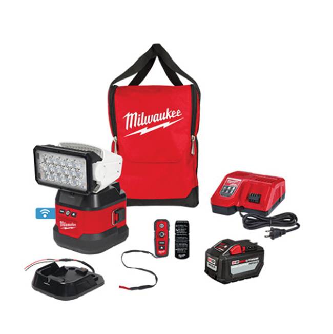 Milwaukee Tool M18 Utility Remote Control Search Light Kit, With Portable Base