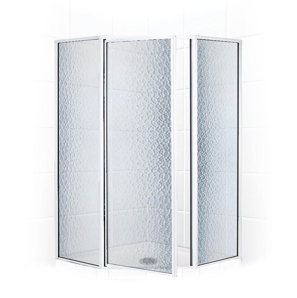 Mustee And Sons Neo Angle Shower Enclosure with Obscure Glass, 36'', Silver