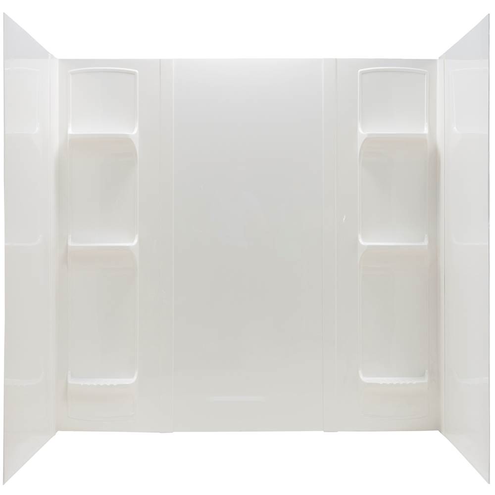Mustee And Sons Durawall Bathtub Wall, White, Fits up to 42''x72'' Alcove