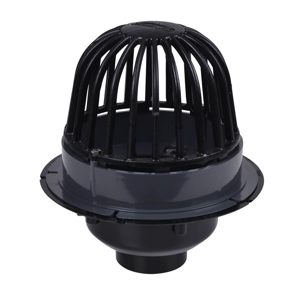 Oatey 3 In. Abs Roof Drain W/Cast Iron Dome  Dam Collar