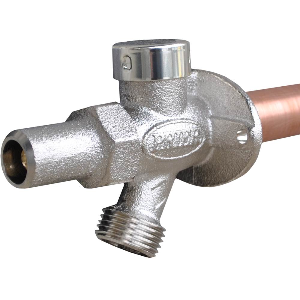 Prier Products P-264T 18'' Quarter Turn - Loose Key - Anti-Siphon Wall Hydrant - 3/4''Mptx1/2''Fpt