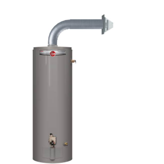 Rheem Professional Classic Direct Vent gas water heaters use outside air for combustion