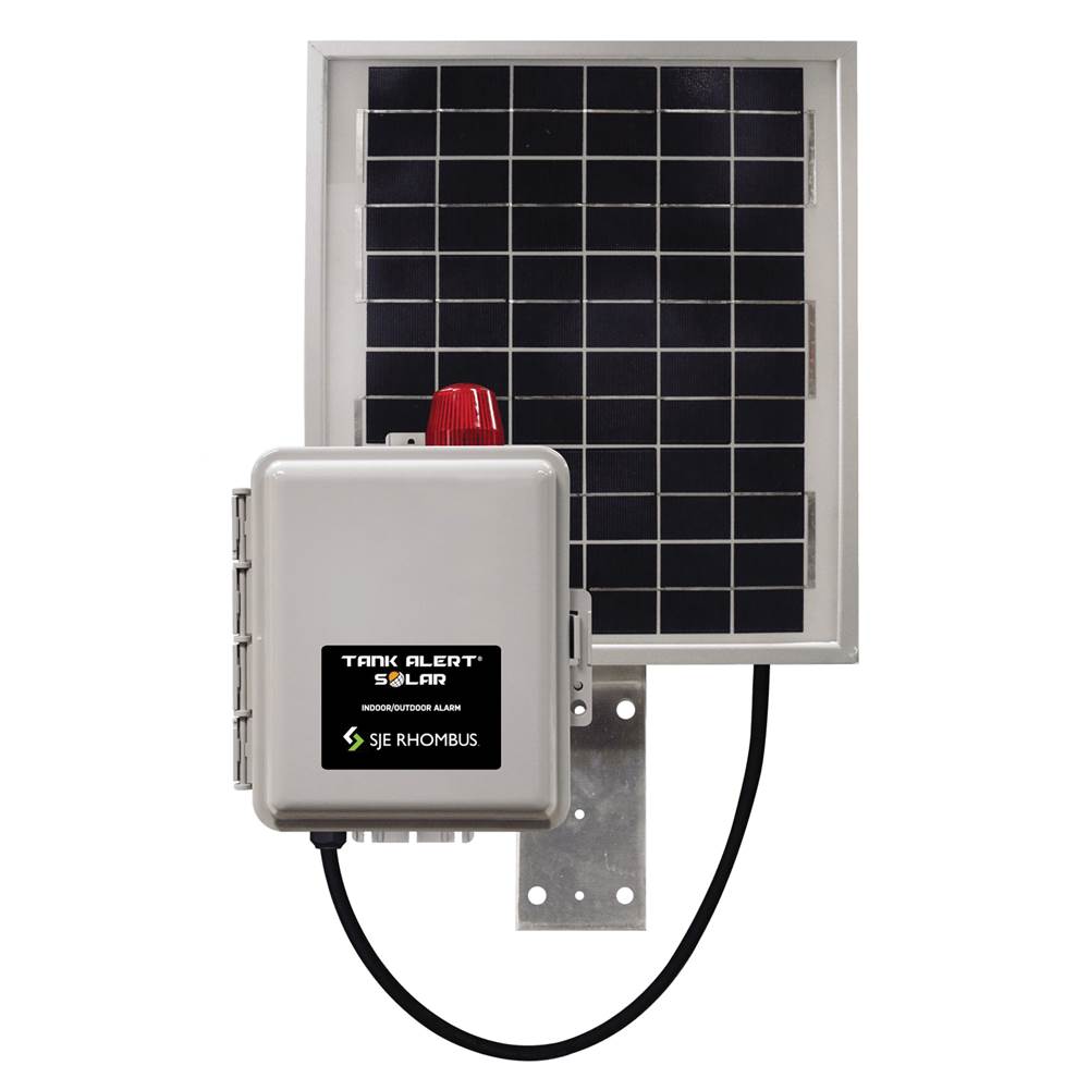 SJE Rhombus Ta Solar Alarm, W/ 20Ft Sje Signalmaster Low Level, 10W Solar Panel