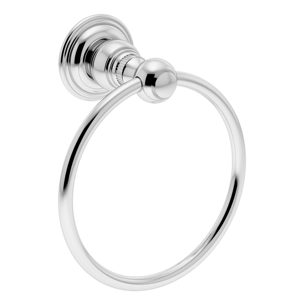 Symmons Carrington Wall-Mounted Towel Ring in Polished Chrome