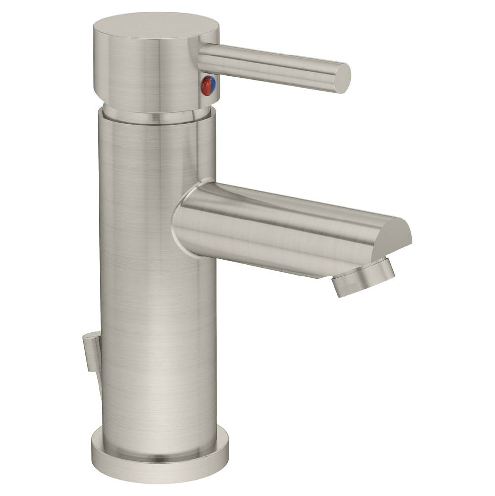 Symmons Dia Single Hole Single-Handle Bathroom Faucet with Deck Plate in Satin Nickel (0.5 GPM)