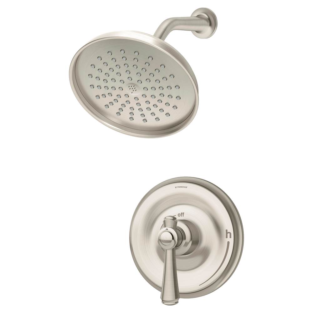 Symmons Degas Single Handle 3-Spray Shower Trim in Satin Nickel - 1.5 GPM (Valve Not Included)