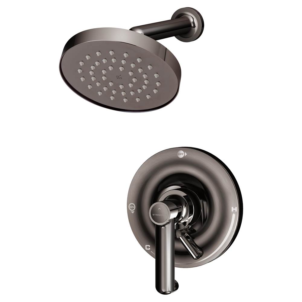 Symmons Museo Single Handle 1-Spray Shower Trim in Polished Graphite - 1.5 GPM (Valve Not Included)