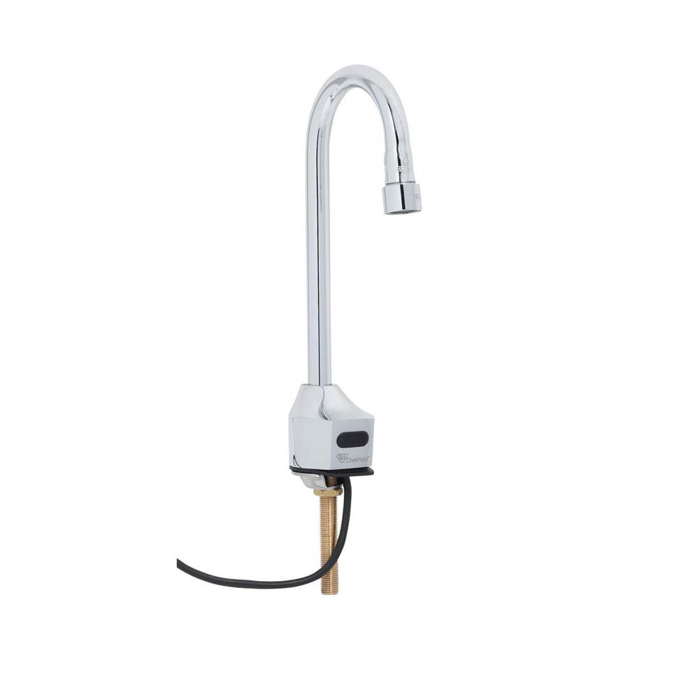 T&S Brass ChekPoint Electronic Faucet, Deck Mount Gooseneck, AC/DC Control Module, 1.2GPM VR Aerator