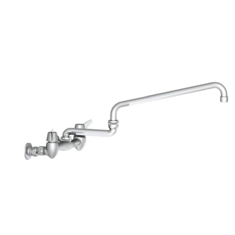 Union Brass Manufacturing Company Wallmount Kitchen Faucet - 8'' Spout, Less Soapdish
