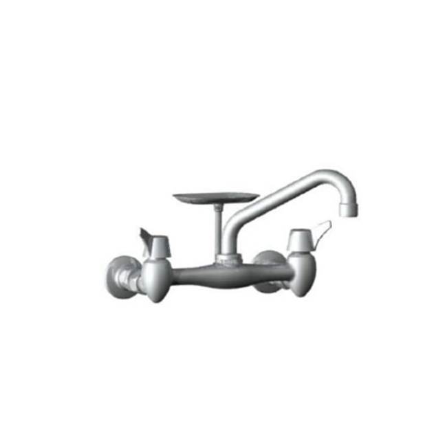 Union Brass Manufacturing Company Wallmount Kitchen Faucet - 6'' Spout, With Soapdish