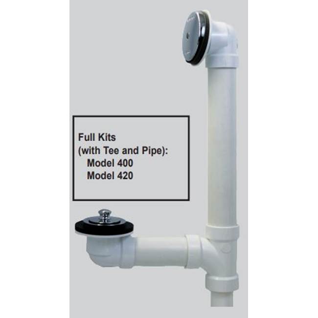Watco Manufacturing Lift And Turn Perfect Fit Bath Waste For Tubs To 16-In Sch 40 Pvc Rubbed Bronze