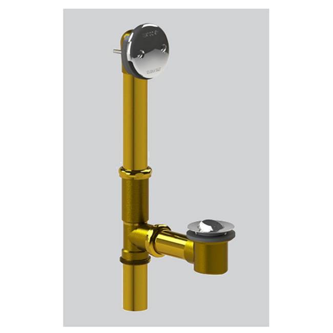 Watco Manufacturing Push Pull Bath Waste Tubs To 16-In. 20-Ga Brass Brs Polished Brass ''Pvd'' 5 In Extension