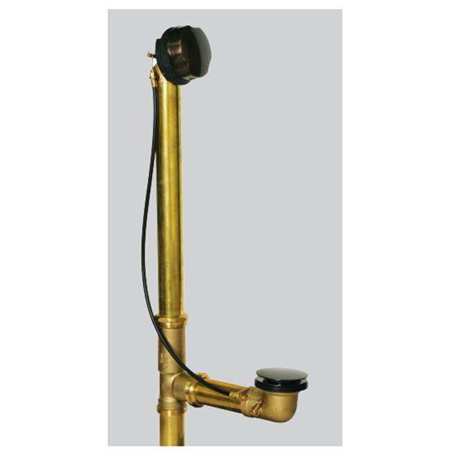 Watco Manufacturing Cable Activated Bath Waste - Tubs To 24-In - 20G Brass Brs Brushed Nickel New York Special 2-In. Drain Extension