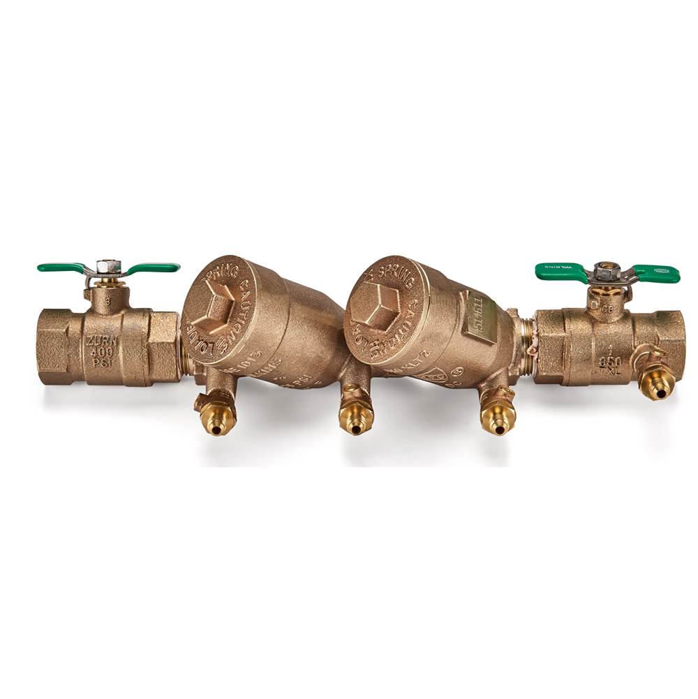 Zurn Industries 1'' 950Xlt2 Double Check Backflow Preventer With ''Fast Test'' Test Cocks