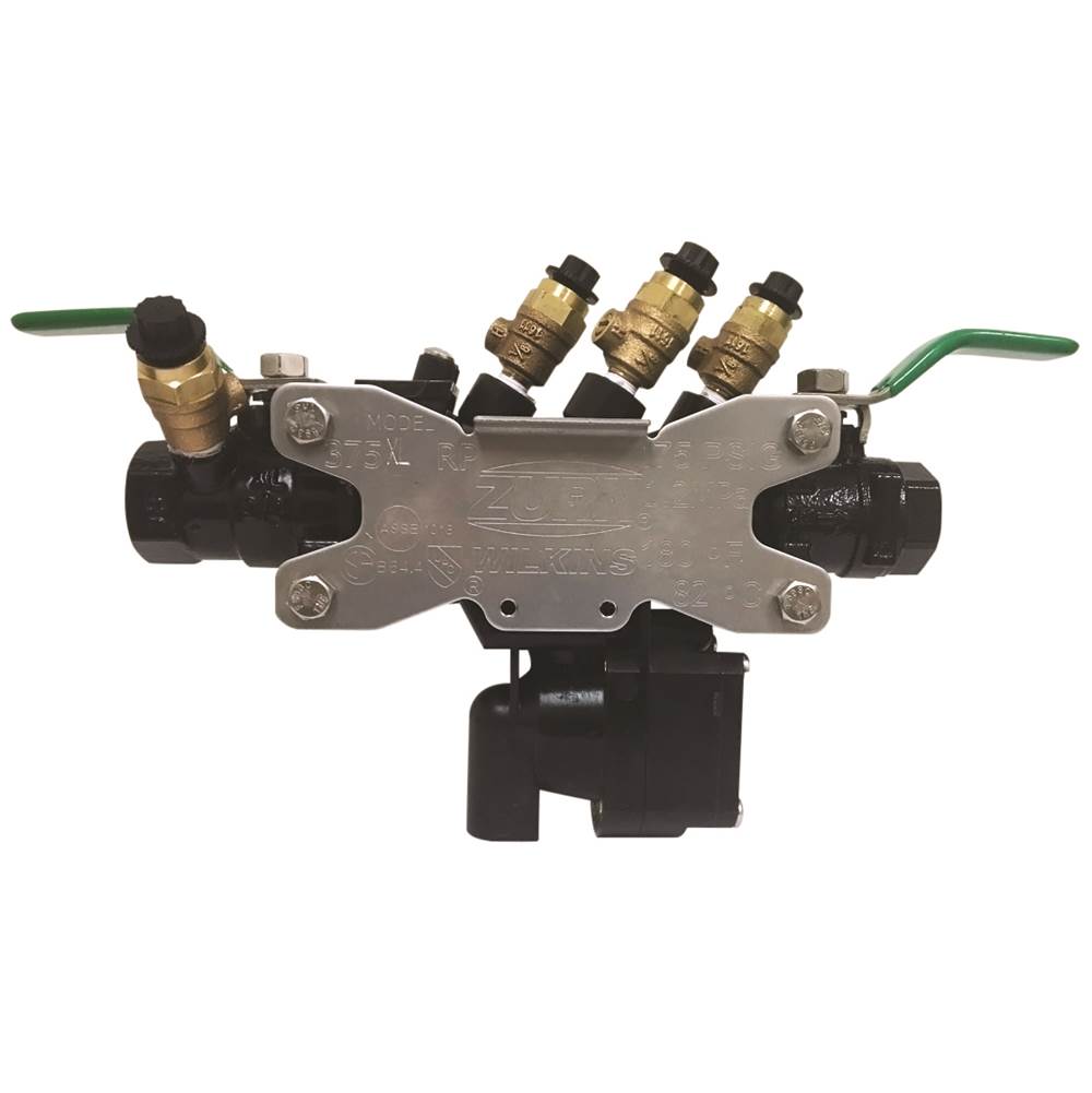 Zurn Industries 1'' 375XL Reduced Pressure Principle Backflow Preventer with black fusion epoxy coating