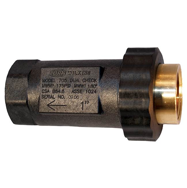 Zurn Industries 3/4'' 705 Dual Check Valve with Female NPT Threaded Union Inlet Connection