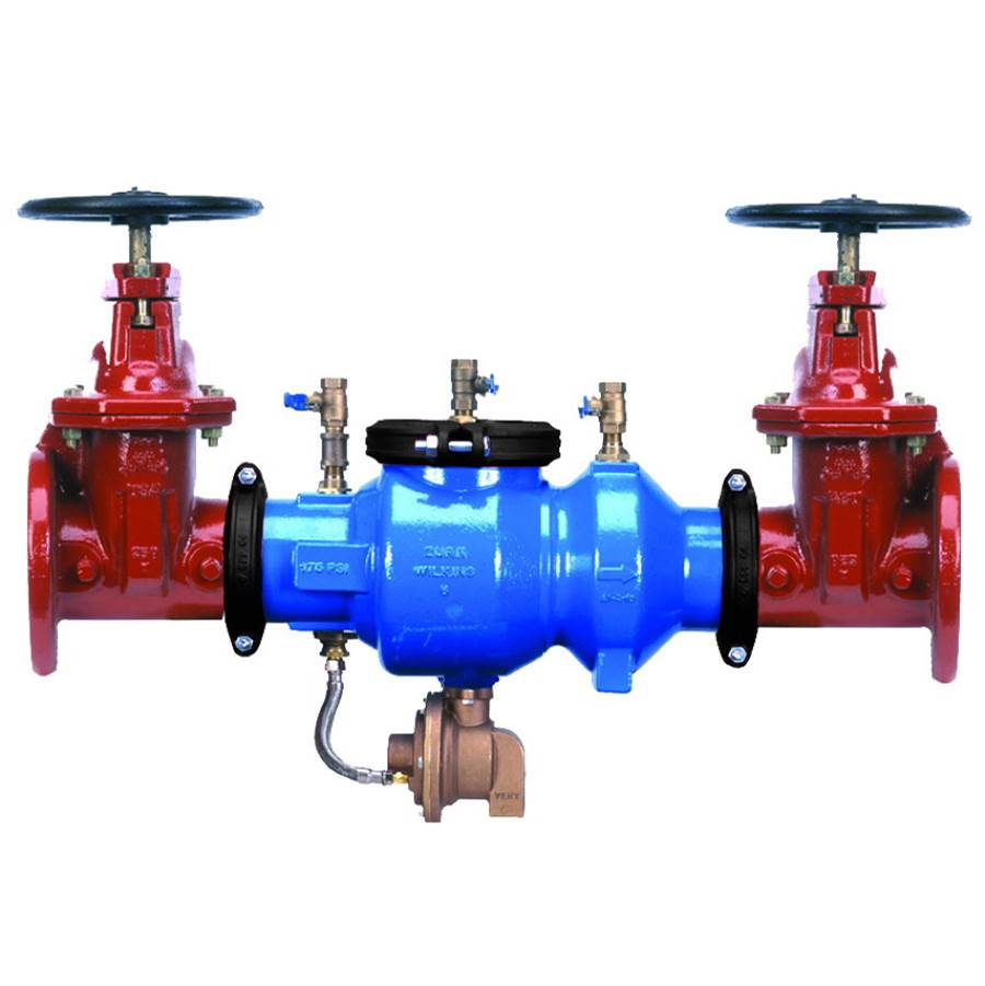 Zurn Industries Reduced Pressure Principle Assy, Lead-Free, Grooved Body, Grooved x Grooved, BS Assembly, Less Gate Valves