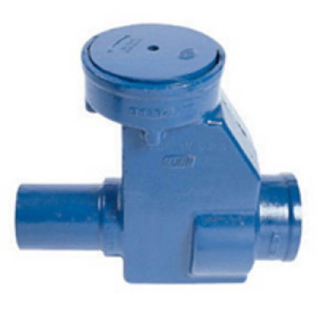 Zurn Industries Z1088 Cast Iron Gate Type Backwater Valve with 4'' No-Hub Inlet and Outlet