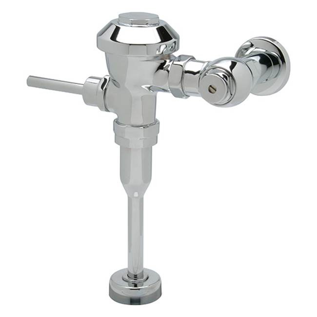 Zurn Industries Aquaflush® Exposed Manual Diaphragm Flush Valve for 3/4'' Urinal with 1.0 gpf, Sweat Solder Kit, and Cast Wall Flange in Chrome