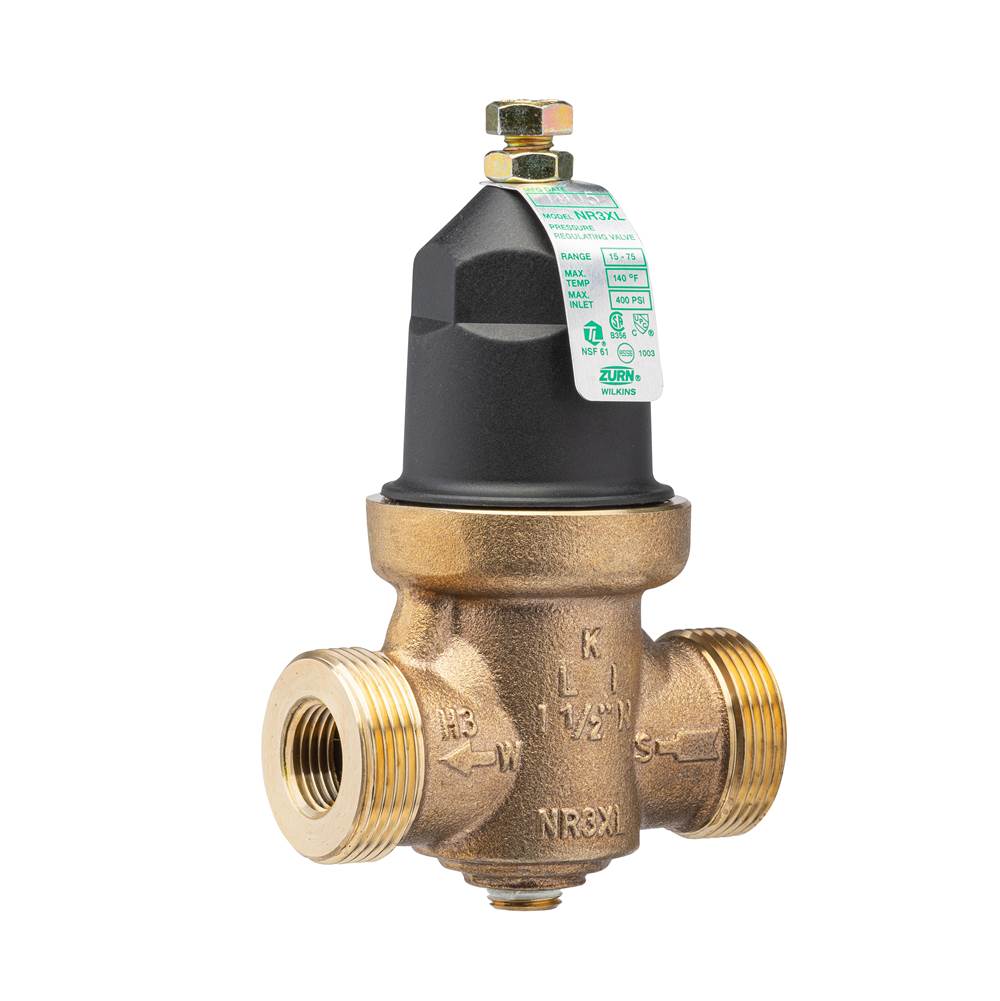 Zurn Industries 1/2'' NR3XL Pressure Reducing Valve with 2 integral FNPT connection (no union), tapped and plugged for gauge