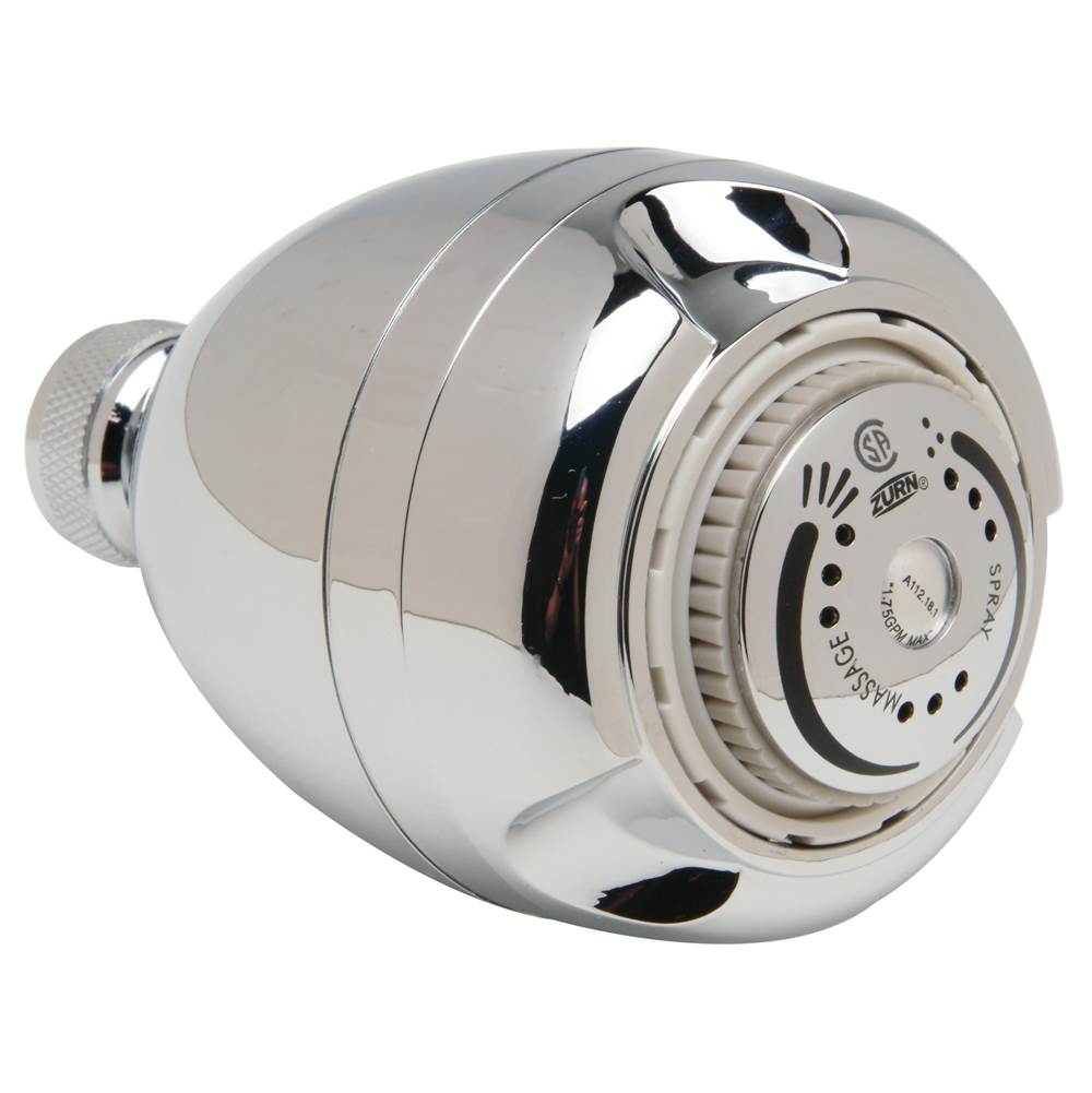 Zurn Industries Temp-Gard® Standard 2.5 gpm Shower Head with Brass Ball Joint Connector in Chrome