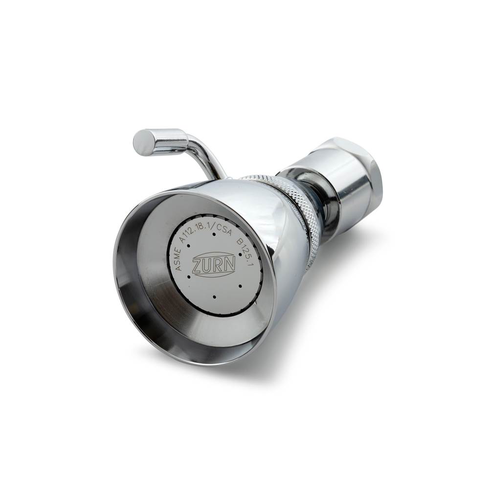 Zurn Industries Temp-Gard® Large Brass Shower Head and Ball Joint Connector with Volume Control and 1.75 gpm in Chrome