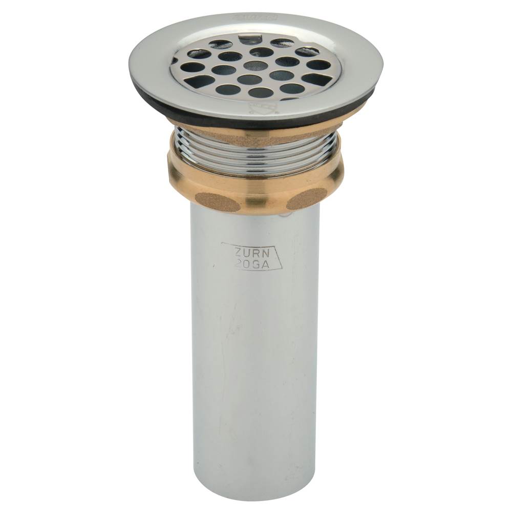 Zurn Industries Flat Grid Sink Strainer for 3'' Drain Openings, Chrome-Plated Brass